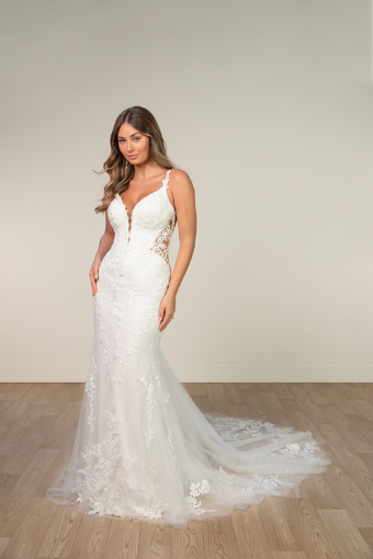 Stella York SY8168 #0 default (IVIV-PL) Ivory Lace & Tulle over Ivory Gown w Porcelain Tulle Illusion thumbnail