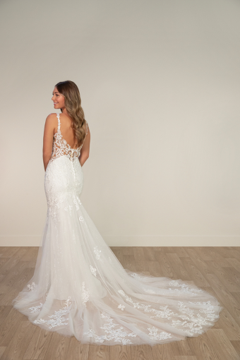 Stella York SY8168 #7 (IVIV-PL) Ivory Lace & Tulle over Ivory Gown w Porcelain Tulle Illusion thumbnail