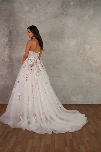 Essense of Australia D4482 #6 (LB-BC) LAVENDER BLUSH LACE OVER BISCOTTI GOWN thumbnail