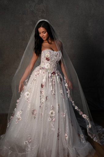 Essense of Australia D4482 #7 default (LB-BC) LAVENDER BLUSH LACE OVER BISCOTTI GOWN thumbnail