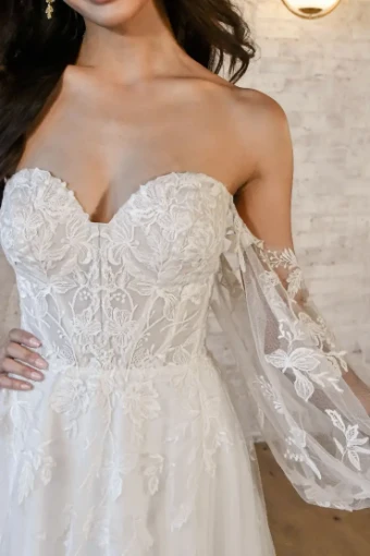 Stella York 7521 #1 (IV-BC) Ivory Lace and Tulle over Biscotti Gown thumbnail