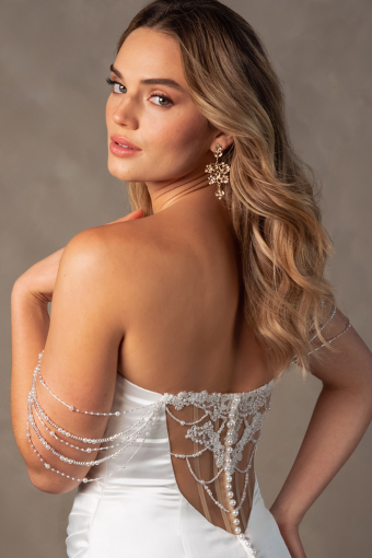 Essense of Australia D4607 #8 default (IV-PL) Ivory Gown w Porcelain Tulle Illusion thumbnail