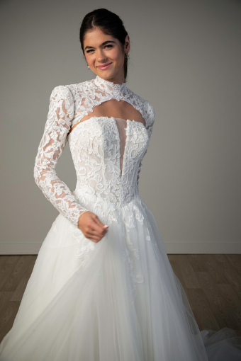 Stella York SY8324 #11 default (IV-PL) Ivory Gown w Porcelain Tulle Plunge thumbnail