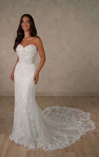 Essense of Australia D4625 #0 default (IV-RUM) Ivory Lace and Tulle over Rum Gown thumbnail