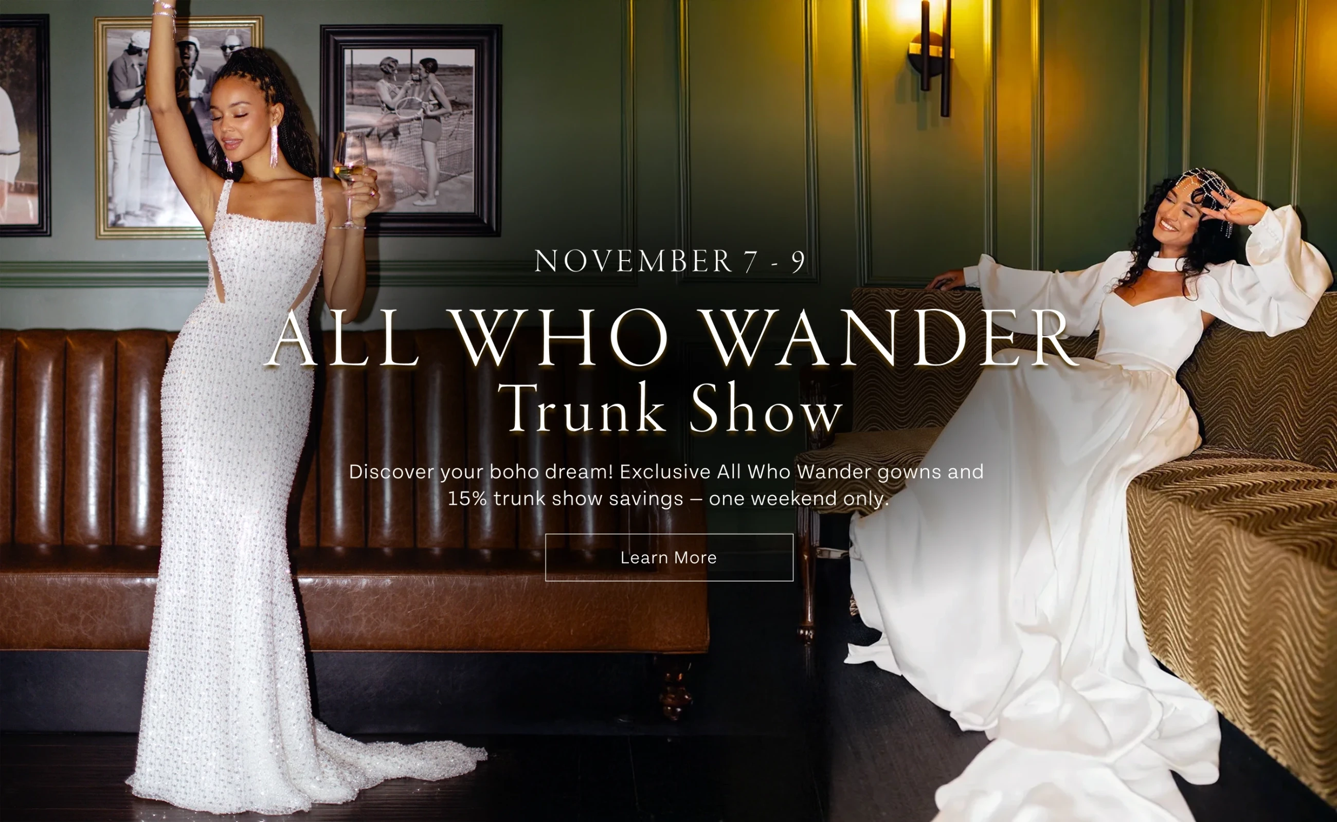All Who Wander Trunk Show Desktop Banner