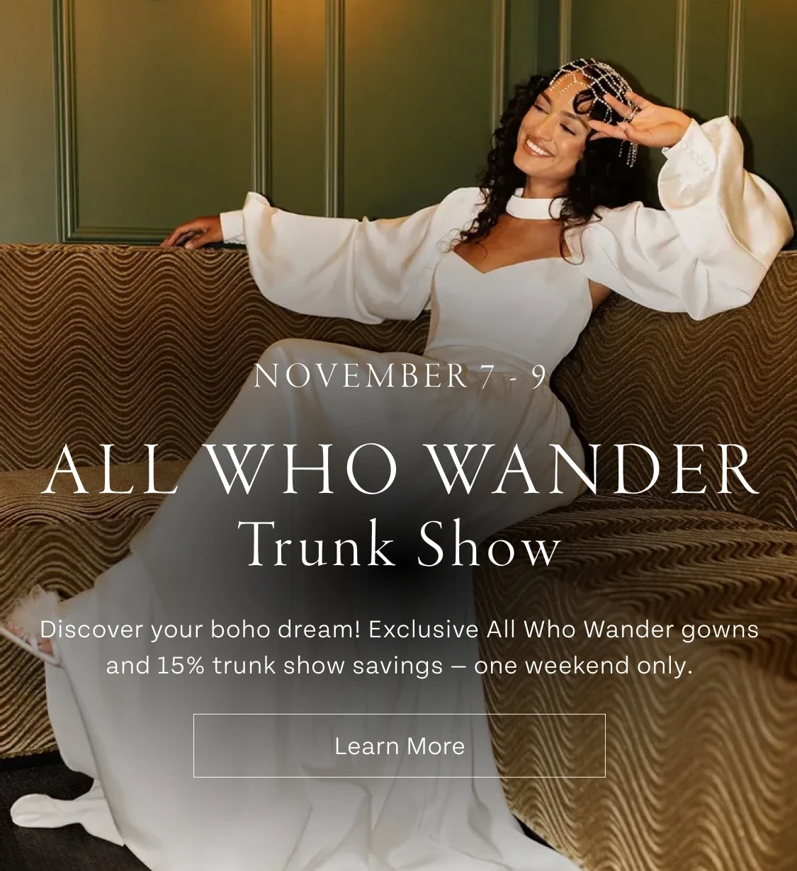 All Who Wander Trunk Show Mobile Banner